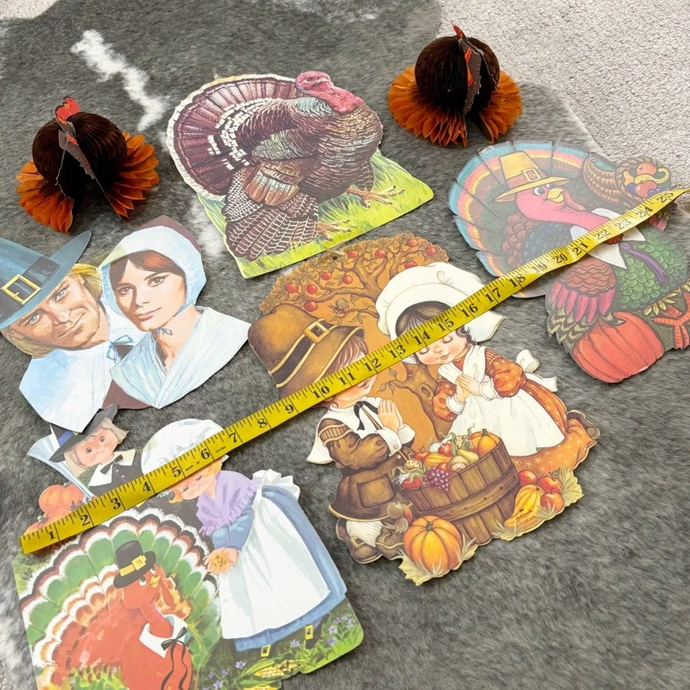 Vintage Thanksgiving Fall Harvest Paper Decorations